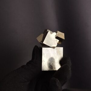 Intergrown Pyrite Cubes Specimen from Mina Ampliación A Victoria, Navajún, Spain.