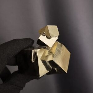 Intergrown Pyrite Cubes Specimen from Mina Ampliación A Victoria, Navajún, Spain.