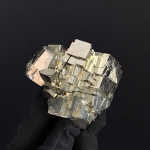 Cluster Pyrite Cubes Specimen from Mina Ampliación A Victoria, Navajún, Spain. hover