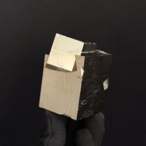 Intergrown Pyrite Cubes Specimen from Mina Ampliación A Victoria, Navajún, Spain. hover