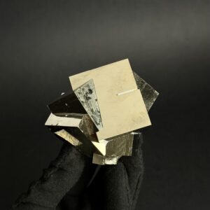 Intergrown Pyrite Cubes Specimen from Mina Ampliación A Victoria, Navajún, Spain. hover